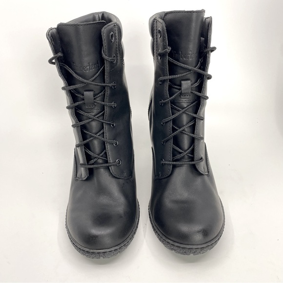 Timberland Women's Tillston 6 Inch Black Full Grain Leather Boot A2B56 SZ 7.5 - Picture 3 of 16